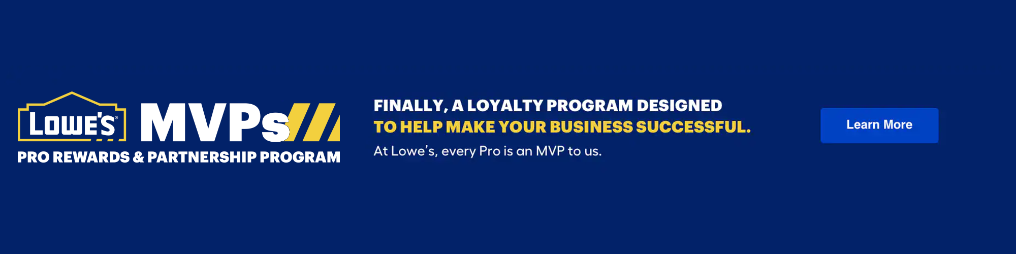 Lowes Pro Rewards Banner